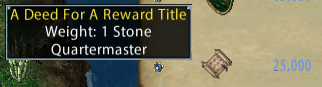 Quartermaster Reward Title