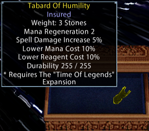 Tabard with Stats